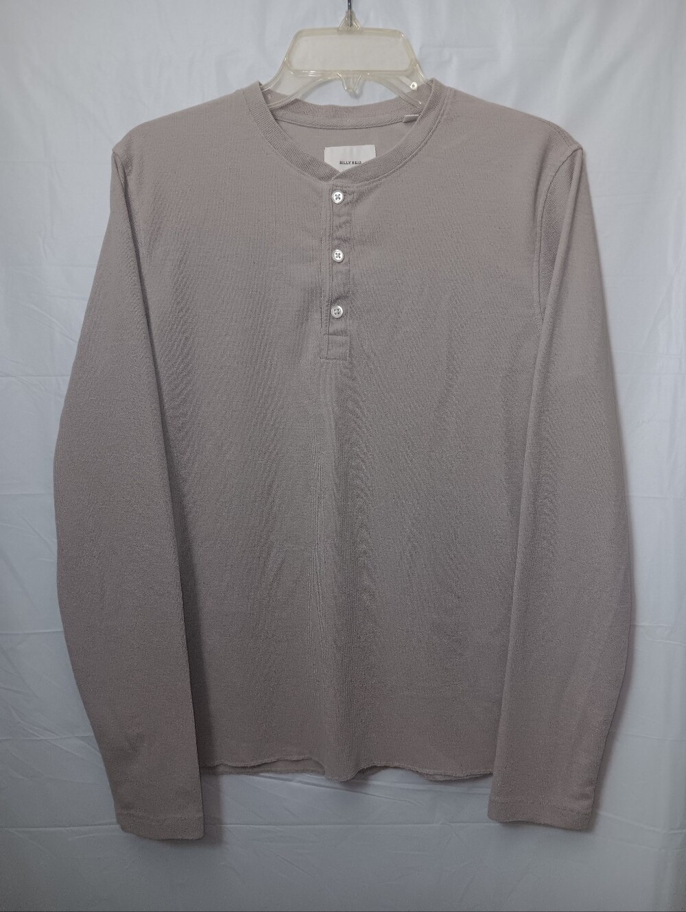 BILLY REID MINI WAFFLE HENLEY MID-WEIGHT SMALL TOP/SHIRT